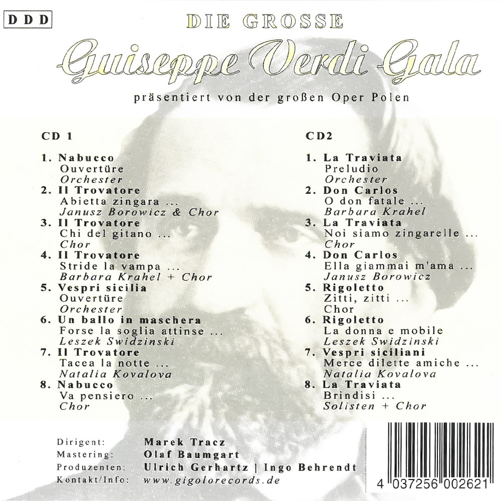 Die Große Giuseppe Verdi Gala 2 CD's_back